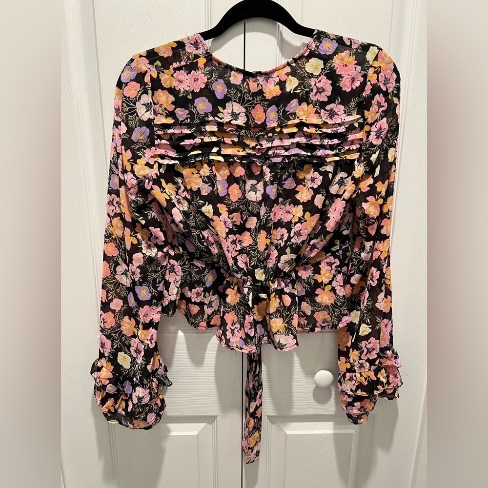 Free People Maybel Blouse - Black Combo - Picture 5 of 5